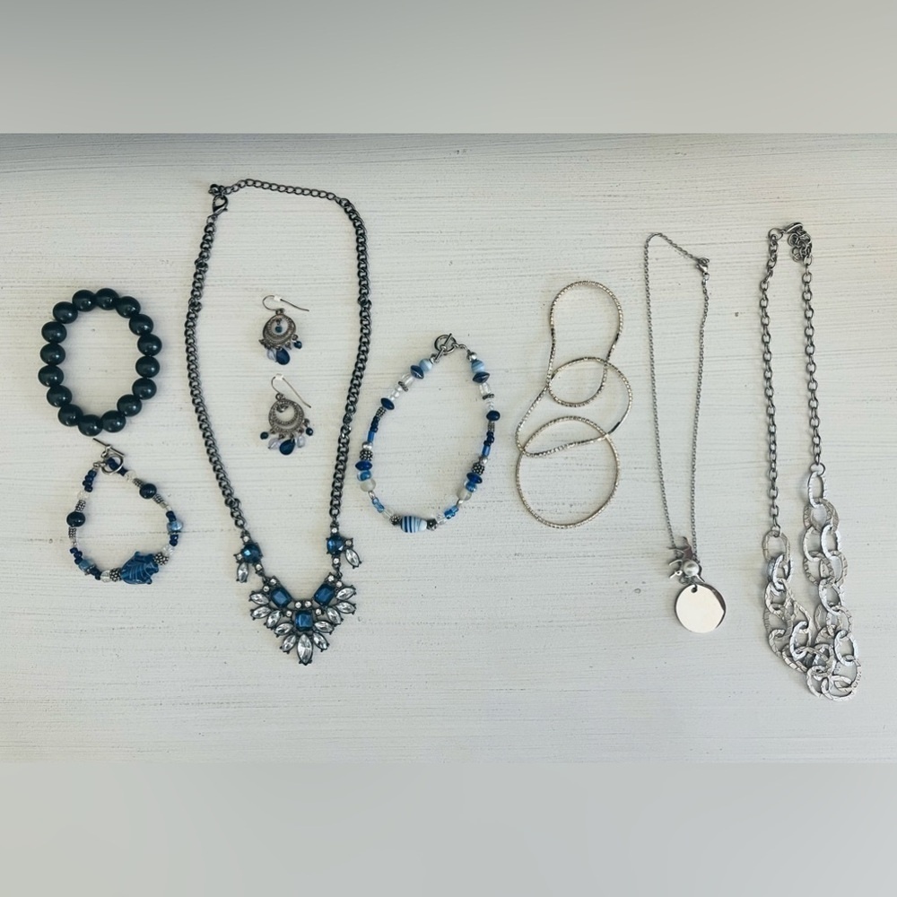 Chicā Silver, Blue & Black Costume Jewelry Assortment